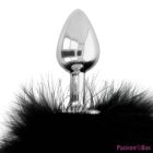 DARKNESS - EXTRA ANAL BUTTPLUG WITH TAIL BLACK 7 CM