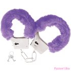 DARKNESS - LILAC LINED METAL HANDCUFFS