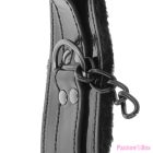 DARKNESS - ADJUSTABLE BLACK LEATHER ANKLE HANDCUFFS WITH PADLOCK