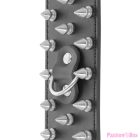 DARKNESS - SKULLS AND BONES BLACK SPIKED HANDCUFFS