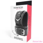 DARKNESS - BLACK ADJUSTABLE HANDCUFFS WITH DOUBLE REINFORCEMENT TAPE