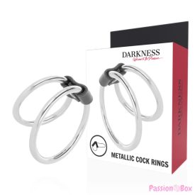 DARKNESS - DOUBLE METAL PENIS RING