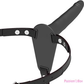 FETISH SUBMISSIVE HARNESS - BLACK SILICONE 15 CM