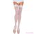 LEG AVENUE - WHITE HIGH STOCKINGS PLUS SIZE