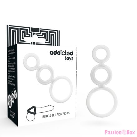 ADDICTED TOYS - RINGS SET FOR PENIS TRANSPARENT