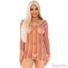 LEG AVENUE - ZIGZAG MULTICOLOR MINI DRESS ONE SIZE