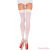 LEG AVENUE - WHITE HIGH STOCKINGS ONE SIZE SIZE