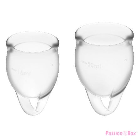 SATISFYER - FEEL CONFIDENT MENSTRUAL CUP CLEAR 15 + 20 ML