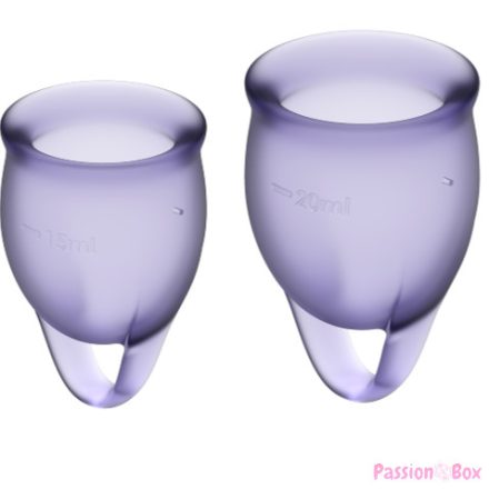 SATISFYER - FEEL CONFIDENT MENSTRUAL CUP PURPLE 15 + 20 ML