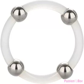 CALEXOTICS - STEEL BEADED SILICONE RING L