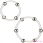 CALEXOTICS - STEEL BEADED SILICONE RING SET