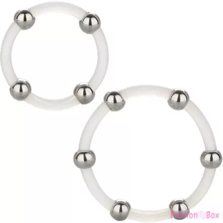 CALEXOTICS - STEEL BEADED SILICONE RING SET