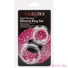 CALEXOTICS - STEEL BEADED SILICONE RING SET