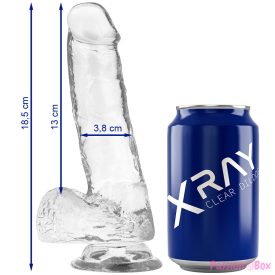 X RAY - CLEAR COCK WITH BALLS 18.5 CM -O- 3.8 CM
