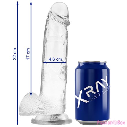X RAY - CLEAR COCK WITH BALLS 22 CM -O- 4.6 CM