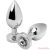 METAL HARD - ANAL PLUG DIAMOND TRANSPARENT MEDIUM 7.62CM