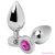 METAL HARD - ANAL PLUG DIAMOND PINK SMALL 5.71CM