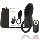 COQUETTE CHIC DESIRE - COCK RING REMOTE CONTROL RECHARGEABLE BLACK/ GOLD