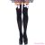 LEG AVENUE - BLACK NYLON THIGH HIGHS WITH PINK BOW ONE SIZE