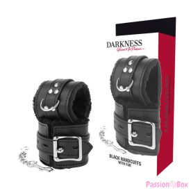 DARKNESS - BLACK LINED BDSM HANDCUFFS