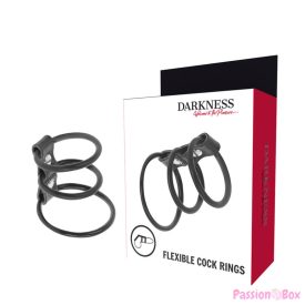 DARKNESS - SET OF 3 FLEXIBLE PENIS RINGS