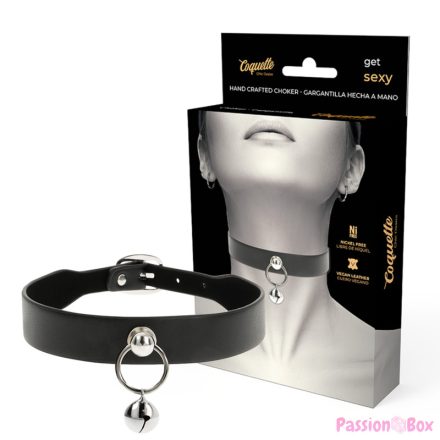 COQUETTE CHIC DESIRE - VEGAN LEATHER NECKLACE WOMAN ACCESSORY RATTLE/HOOP