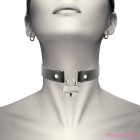 COQUETTE CHIC DESIRE - VEGAN LEATHER NECKLACE WITH HEART ACCESSORY WITH KEY