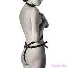 COQUETTE CHIC DESIRE - ELASTIC HARNESS SET AND NIPPLE COVERS BLACK