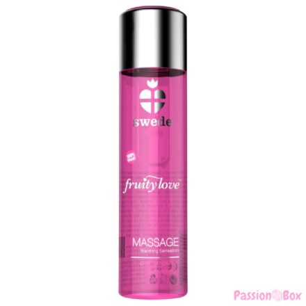 SWEDE - FRUITY LOVE WARMING EFFECT MASSAGE OIL PINK RASPBERRY AND RHUBARB 120 ML