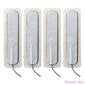 ELECTRASTIM - 4 X LONG SELF ADHESIVE PADS 1.5 CM X 7.5 CM