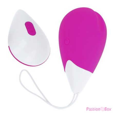 OHMAMA - TEXTURED VIBRATING EGG 10 MODES PURPLE AND WHITE