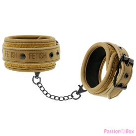   FETISH SUBMISSIVE ORIGEN - VEGAN LEATHER ANKLE CUFFS WITH NEOPRENE LINING