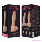 CYBER SILICOCK - STRAP-ON CONNOR LIQUID SILICONE WITH 3 RINGS FREE 20.5 CM -O- 3.7 CM