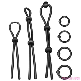 ADDICTED TOYS - FLEXIBLE SILICONE COCK RING SET 7 PIECES