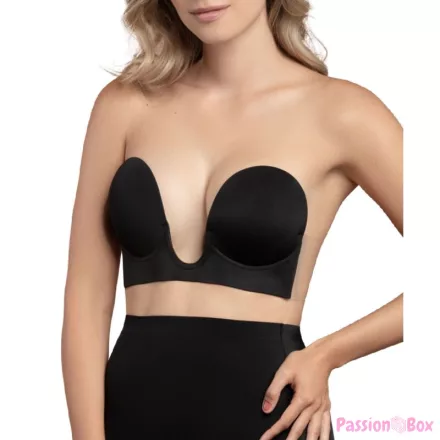 BYE-BRA - BRA WITHOUT HANDLES SHAPE U BLACK CUP C