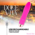 DOLCE VITA - RECHARGEABLE VIBRATOR FOUR PINK 7 SPEEDS