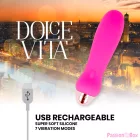 DOLCE VITA - RECHARGEABLE VIBRATOR FIVE PINK 7 SPEEDS