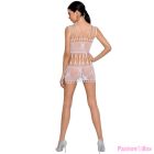 PASSION - WOMAN BS090 WHITE BODYSTOCKING ONE SIZE