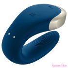 SATISFYER - DOUBLE LOVE LUXURY PARTNER VIBRATOR BLUE