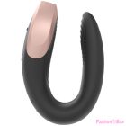 SATISFYER - DOUBLE LOVE LUXURY PARTNER VIBRATOR BLACK