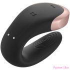 SATISFYER - DOUBLE LOVE LUXURY PARTNER VIBRATOR BLACK