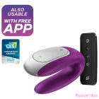 SATISFYER - DOUBLE FUN PARTNER VIBRATOR PURPLE