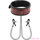 BEGME - RED EDITION COLLAR WITH NIPPLE CLAMPS WITH NEOPRENE LINING