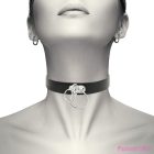 COQUETTE CHIC DESIRE - DOUBLE RING VEGAN LEATHER CHOKER