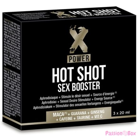 X POWER - HOT SHOT SEX BOOSTER INCREASE LIBIDO 3 X 20 ML