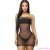 QUEEN LINGERIE - NET BODY DRESS WITH DIAMONDS S/L