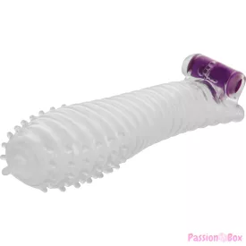 OHMAMA - TEXTURED PENIS SHEATH WITH VIBRATING BULLET