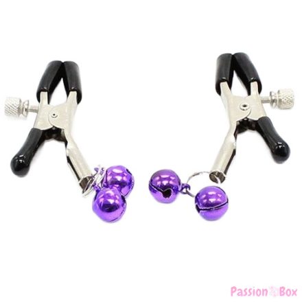 OHMAMA FETISH - NIPPLE Clamps WITH LILAC BELL