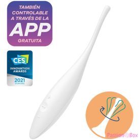 SATISFYER - TWIRLING JOY CLIT TIP VIBRATOR WHITE