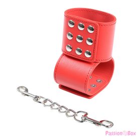 OHMAMA FETISH - RED HANDCUFFS WITH SNAP CLOSURE